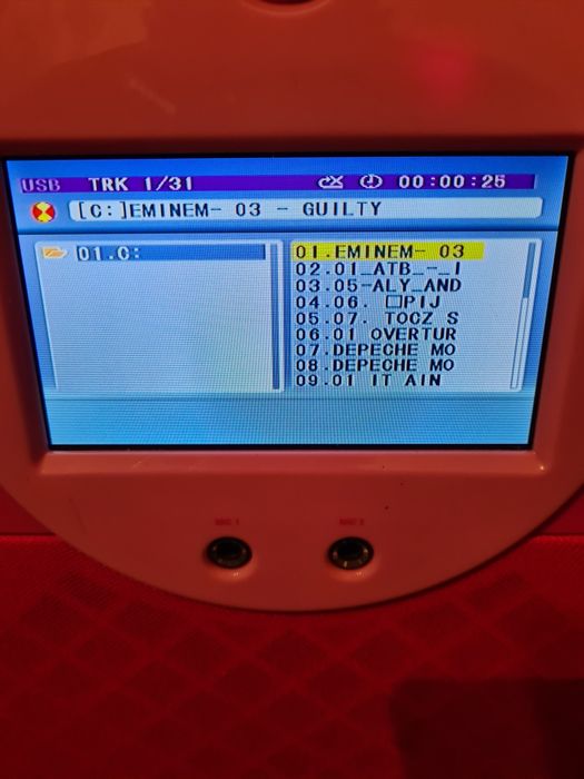 Zestaw do karaoke USB CD  bluetooth ekran LCD