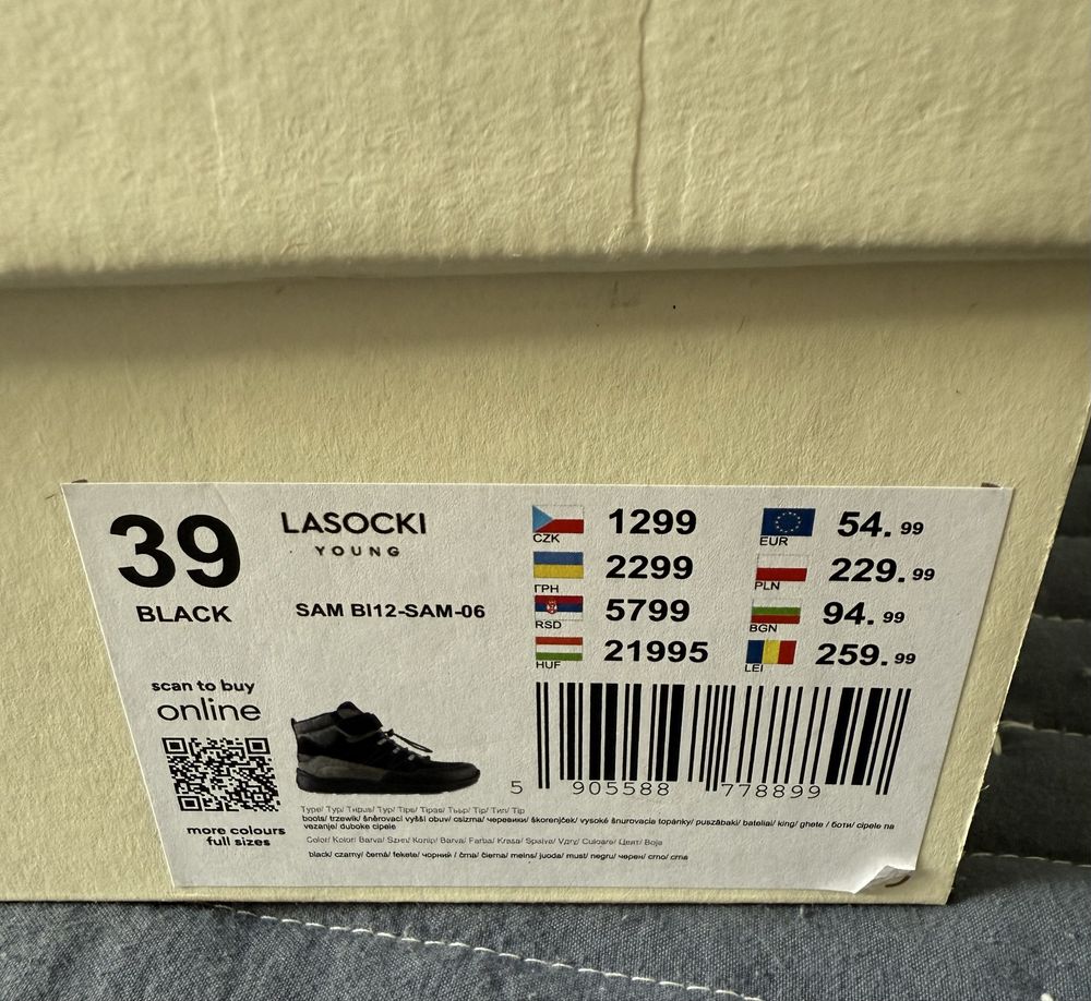Buty zimowe lasocki rozmiar 39