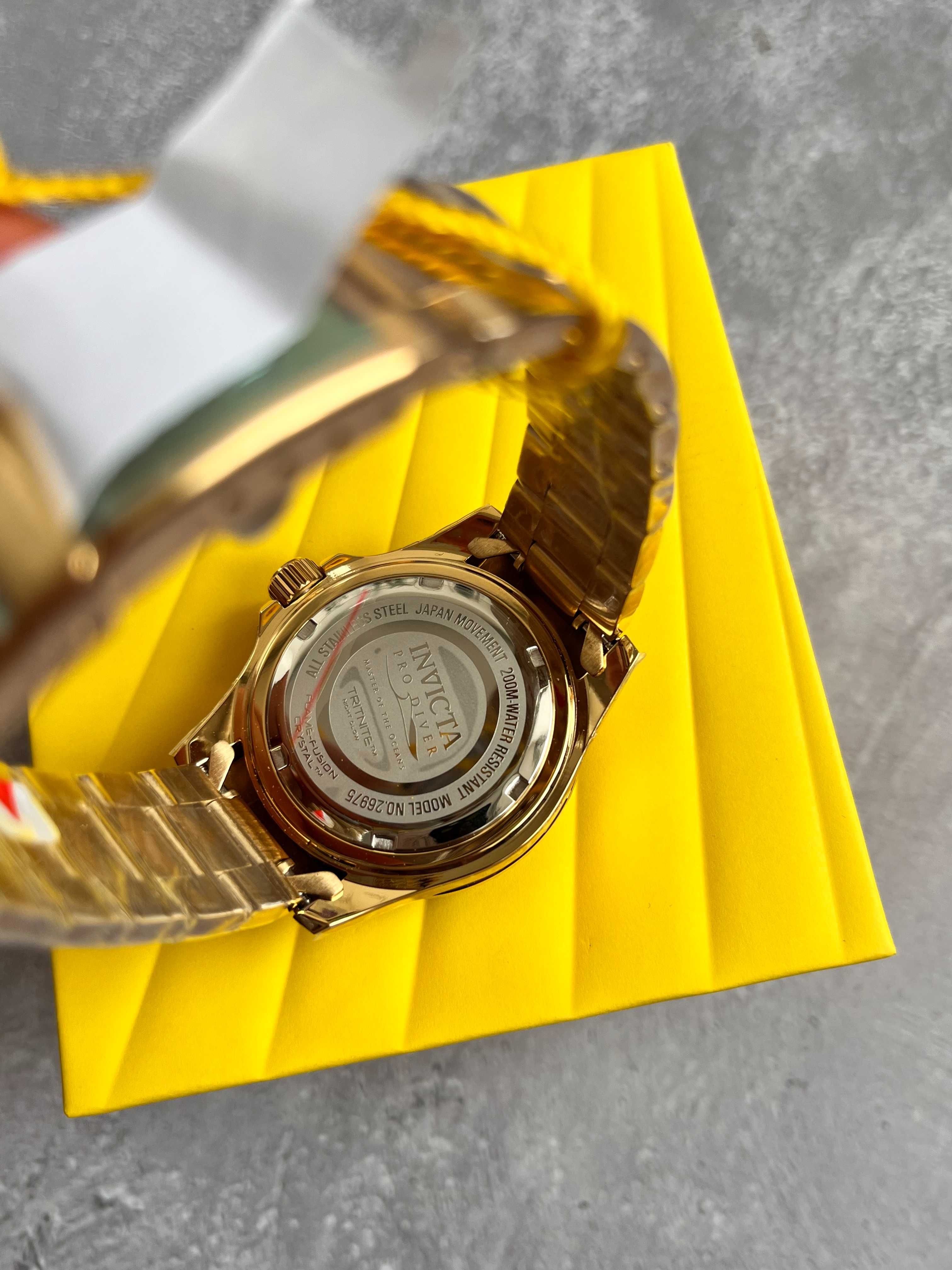 Invicta 26975 годинник золотий браслет инвикта часы золотые Ø40мм