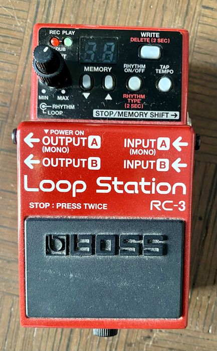 Pedal Boss RC-3 Loop Station e Fonte Alimentação Original Boss