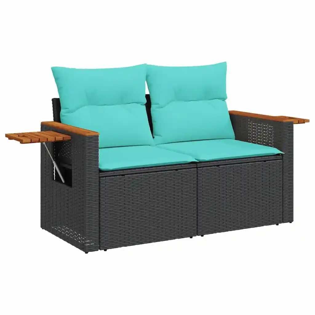 Conjunto de Sofás Jardim C/ Almofadões Vime Mesa Opcional