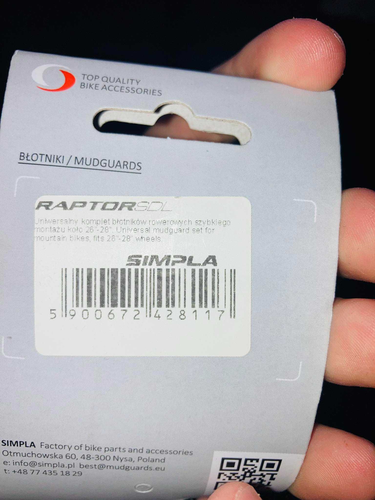 Błotniki Simpla RAPTOR SDL - Idealne dla Twojego roweru