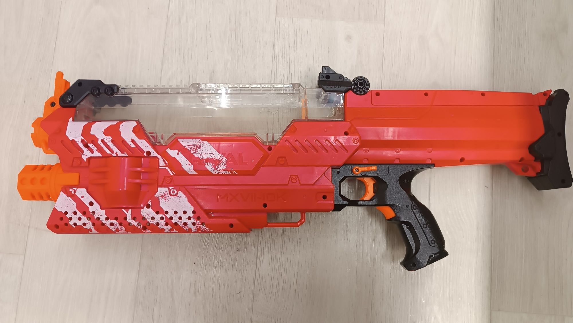 Бластер б.у Nerf Rival Nemesis червоний +100 пуль / 3 комплектації
