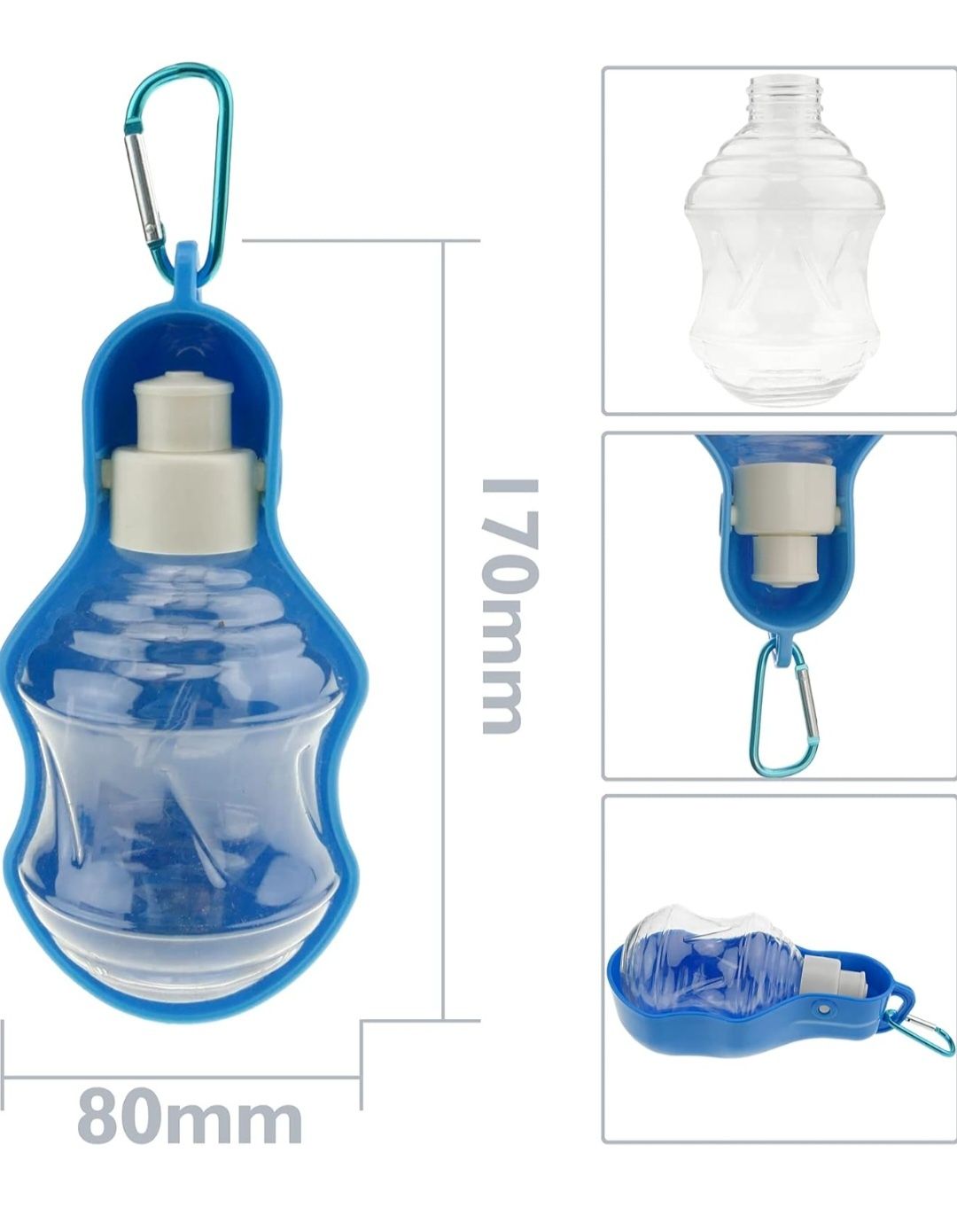 PrimeMatik - Przenośna butelka na wodę 250 ml dla psów