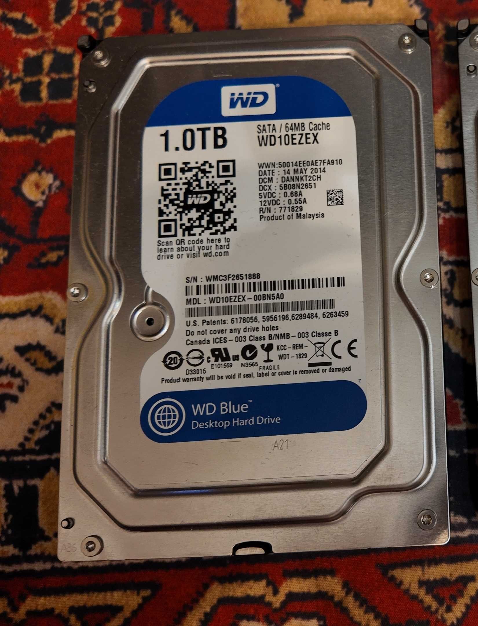 Dysk twardy HDD 3.5 WD10EZEX SATA 64MB Cache produkcja 2014