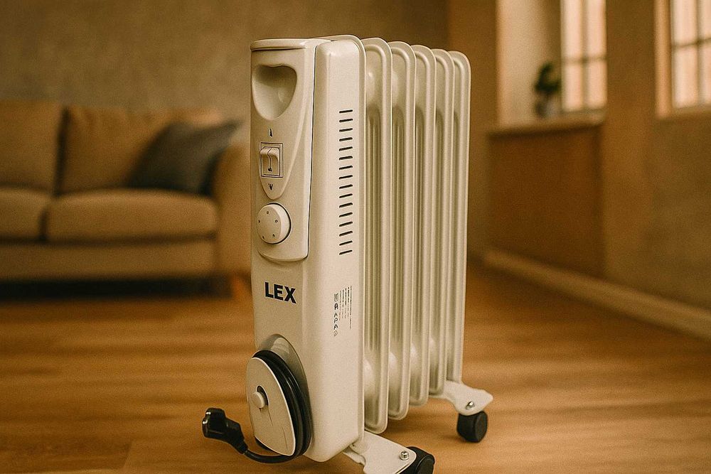 Масляний обігрівач 1500Вт LEX LXHY-15G1 економний оливний нагрівач