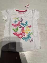 Nowy t-shirt 98/104 motylki Young Dimension