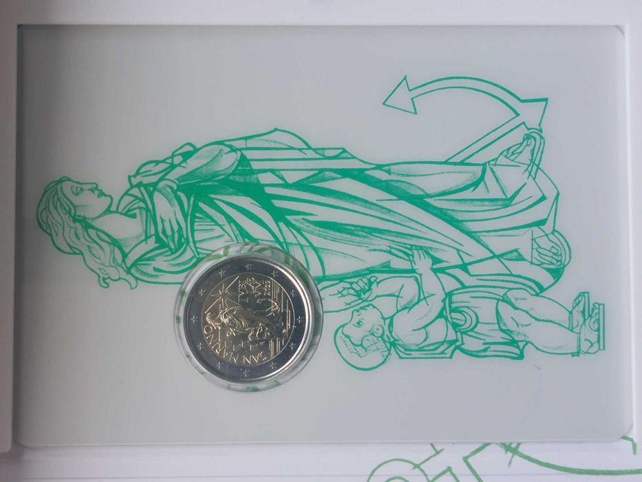 Moedas 2 euros  comemorativas San Marino