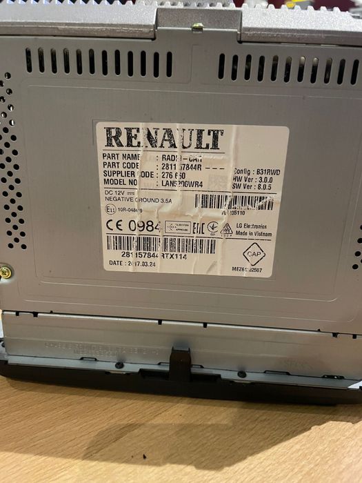 Radio Renault Traffic 3