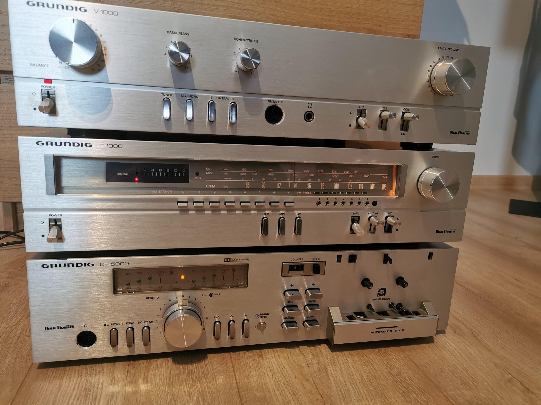 Grundig V1000 + T1000 + CF5000 - jak nowy!
