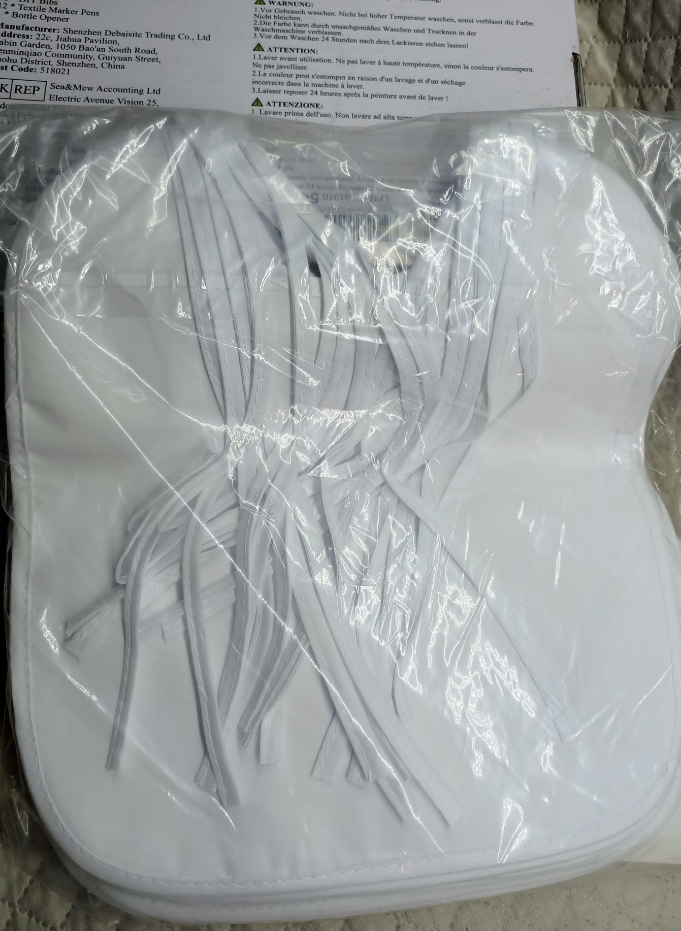 Śliniaki do rysowania 12 szt. DIY BIBS Lenbest