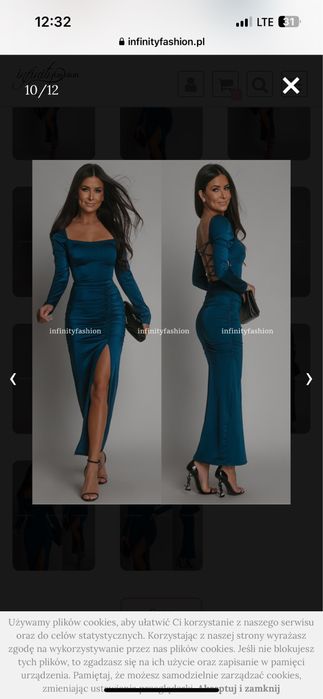 Sukienka infinity fashion wiazana maxi wieczorowa na wesele midi