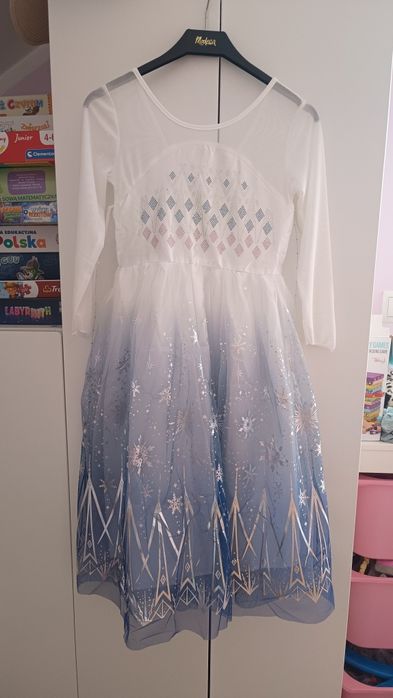 Sukienka karnawałowa Elsa Kraina Lodu Frozen na bal przebierańców nowa