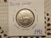 Reino Unido - moeda de 10 pence de 1992 (animais)
