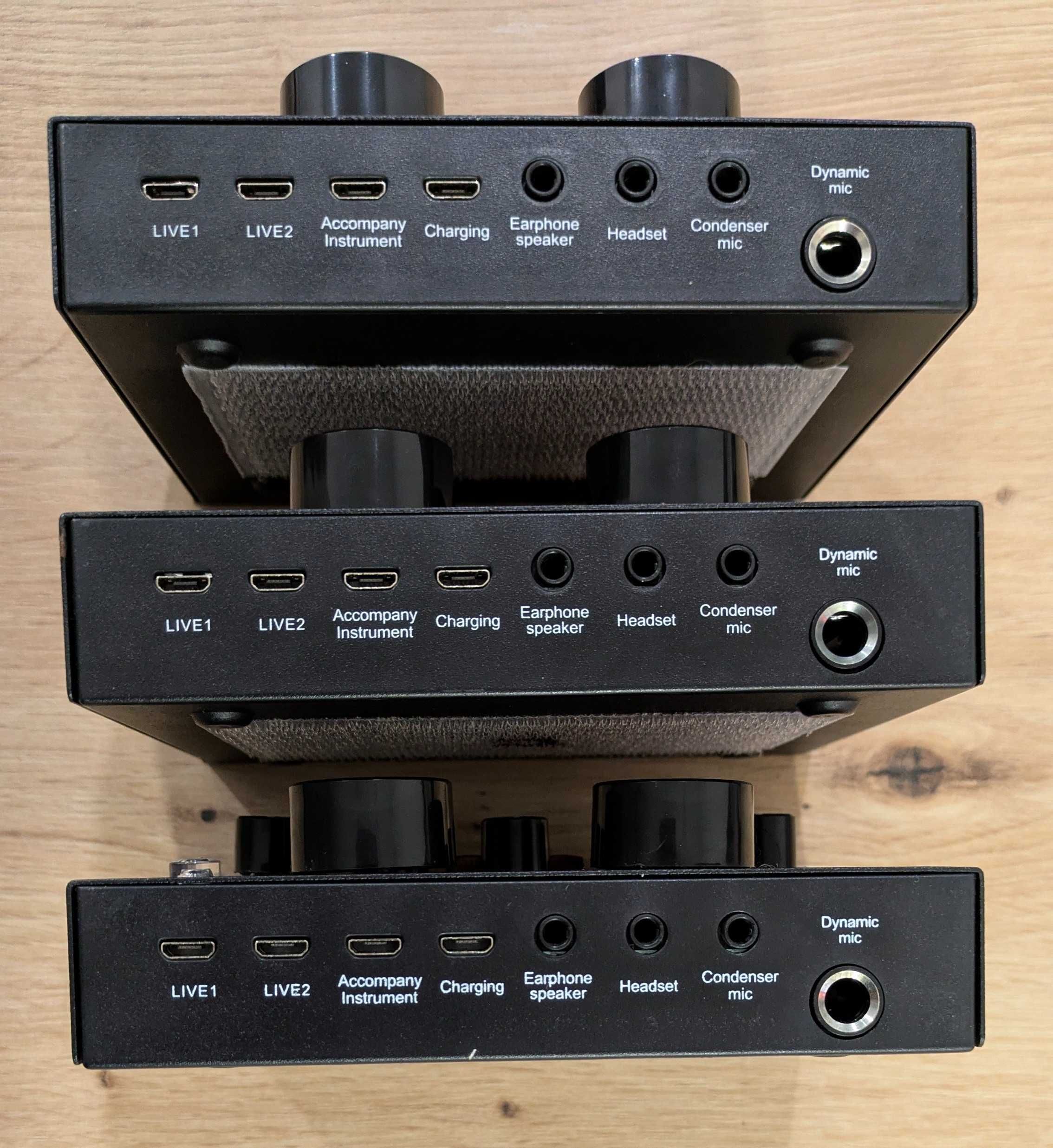 Mesa de som "Live Sound Card" + Phantom Power 48V + Fonte DC5V + Cabos