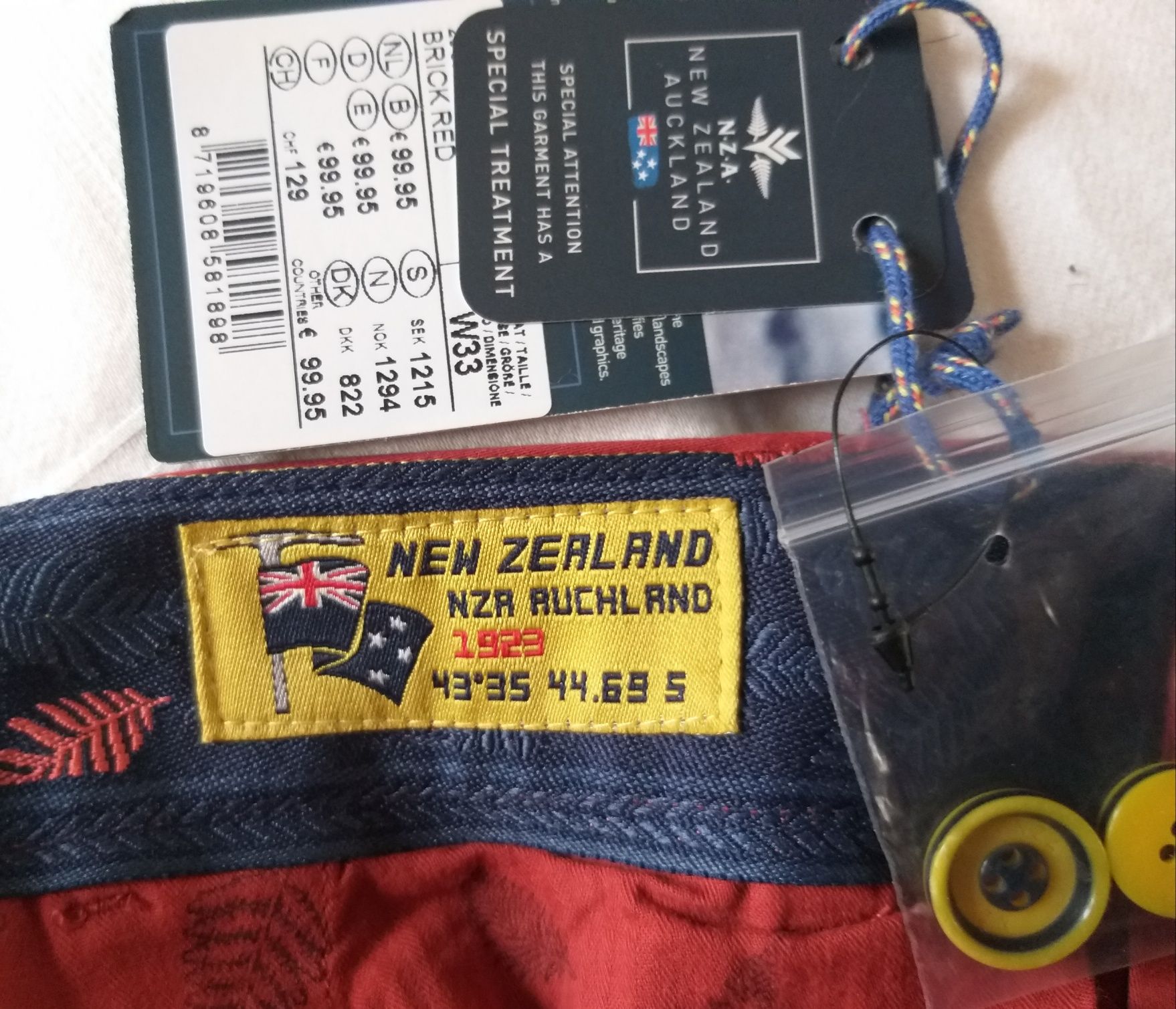 Новые джинсы New Zealand Auckland Napier Stretch W33/L34 оригинал
