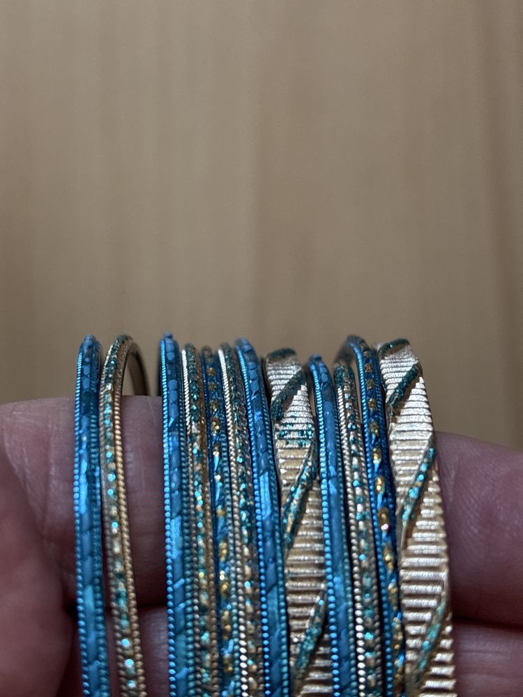 Zestaw metalowych bransoletek vintage PRL