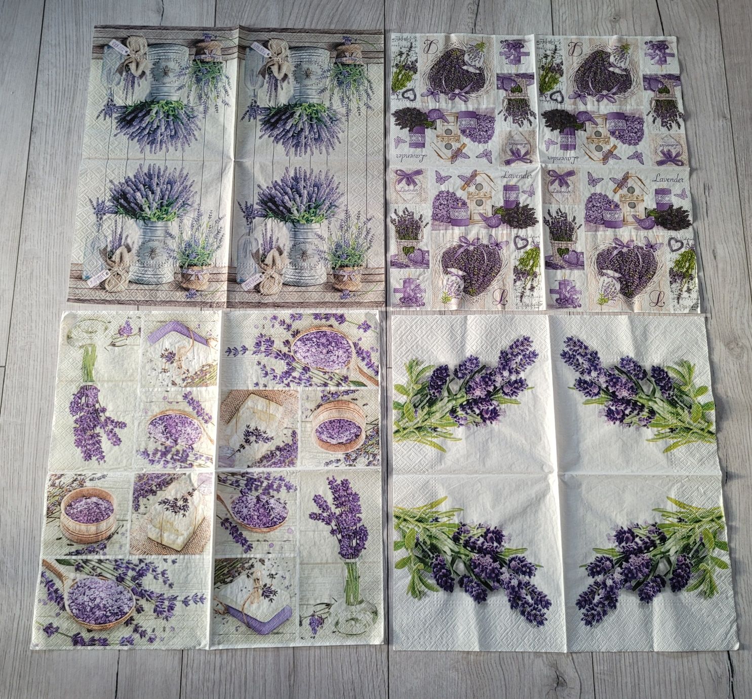 Serwetki decoupage - lawenda 14 elementów - NOWE