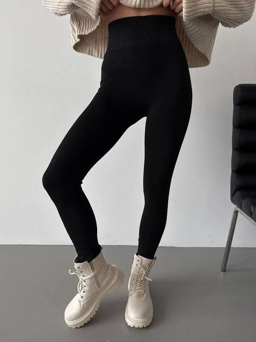 ‼️На хутрі‼️ Термо лосіни жіночі утеплені. Легінси зимові. Гладкі