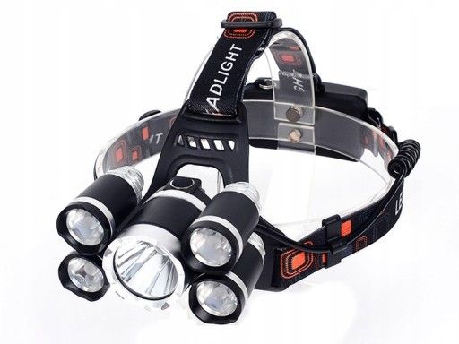 WYPRZEDAŻ Latarka czołowa 5 led ZOOM CREE XM-L T6