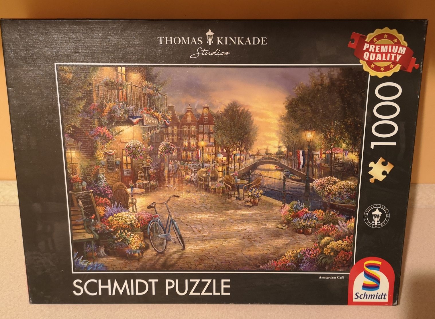 Puzzle ułożone Schmidt Kawiarnia w Amsterdamie 1000 sztuk