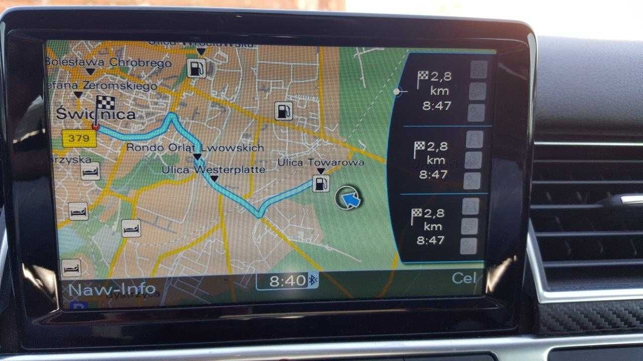 Polskie menu AUDI MMI 3G , 3GP , 2G , 3G B Mapa 2023 Świdnica