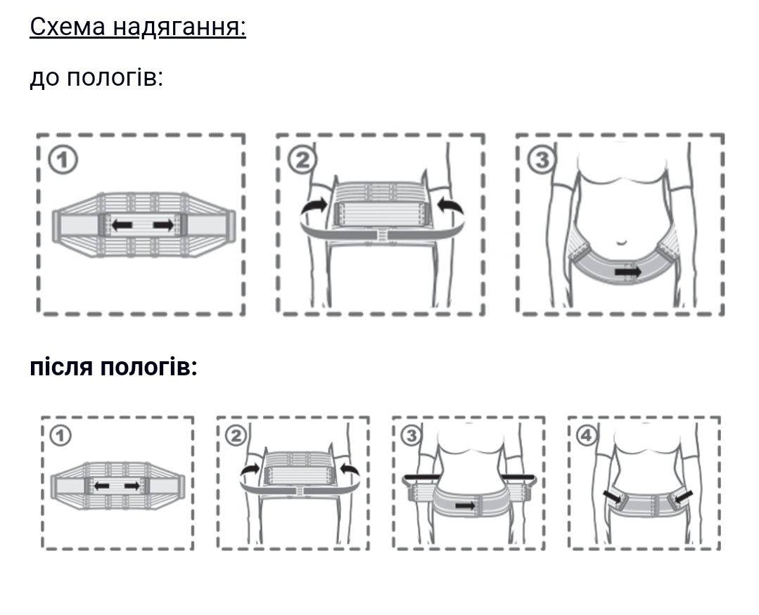 Бандаж до та післяпологовий Євро, XXL 125-134 см