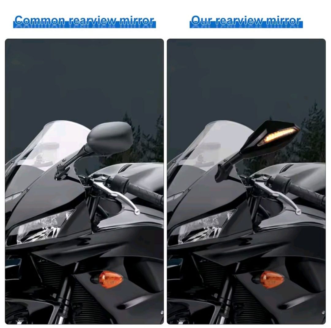 Espelhos de mota com piscas integrados