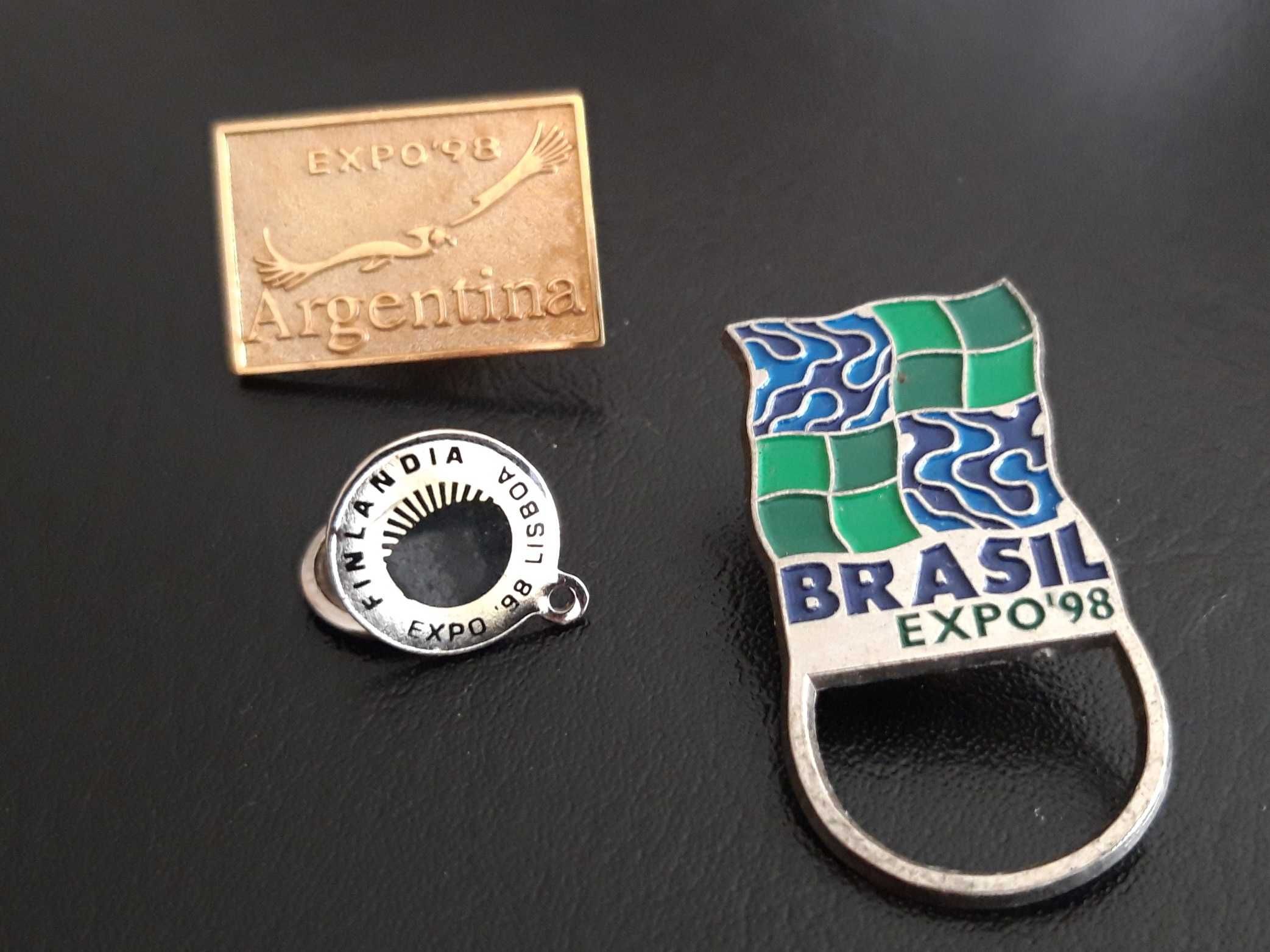 Expo'98 | pins Argentina, Brasil, Finlândia