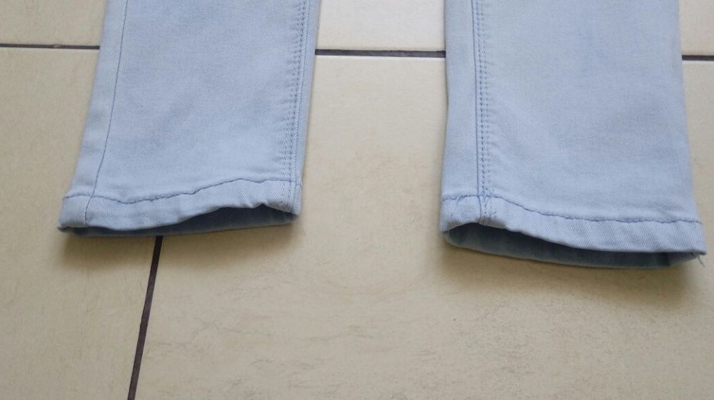 DENIM skinny spodnie z dziurami S