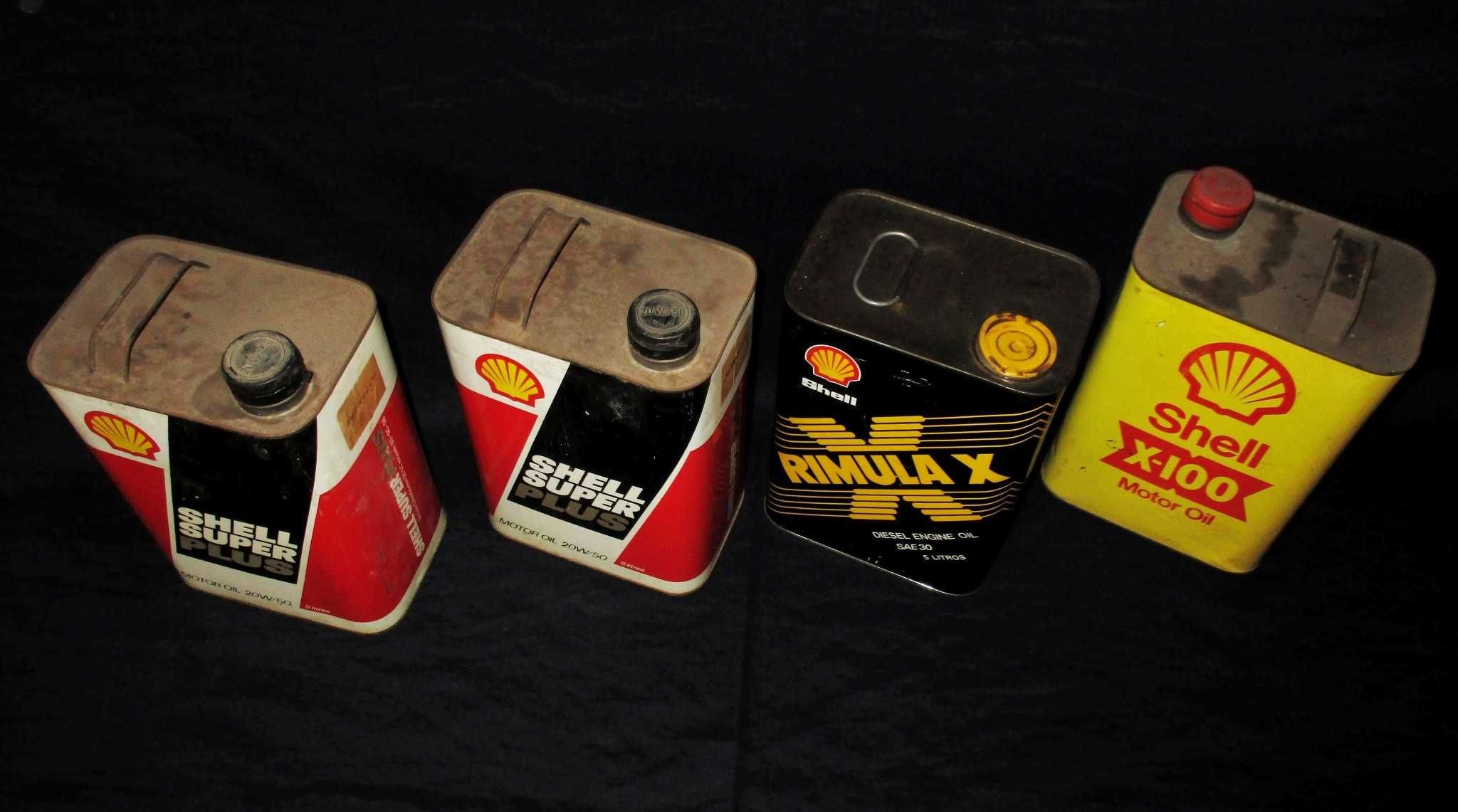 Latas de Óleo Vintage Shell Sacor Mobil