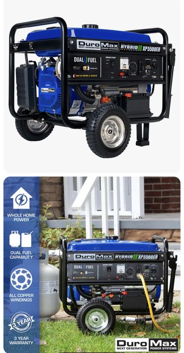 Генератор новий DuroMax XP5500EH 5,500w Газ-Бензин 220в