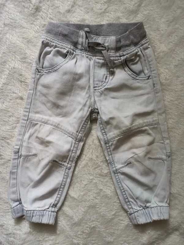 Spodnie jeansy joggery 86 cm