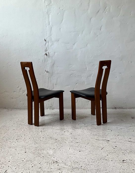 LSS krzesła z lat 70-tych skóra vintage design