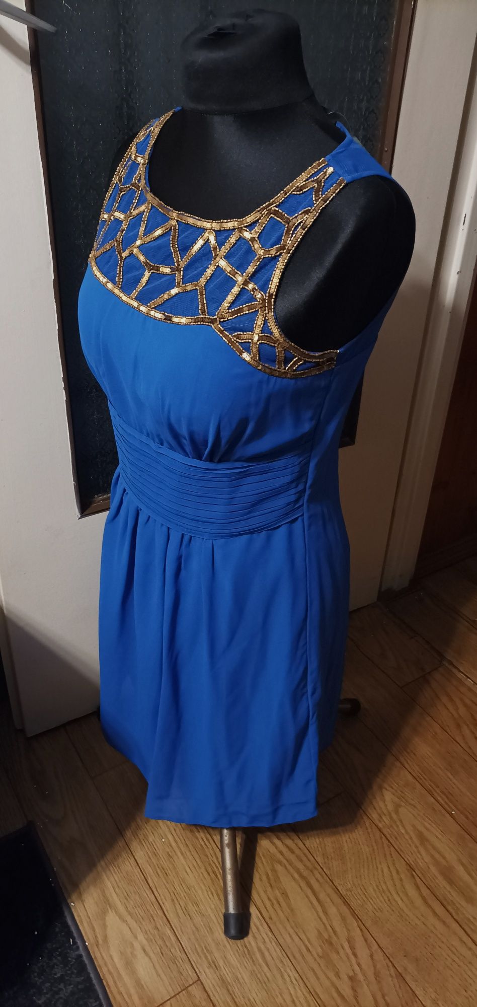 Sukienka niebieska EU 40 z cekinami Body Flirt