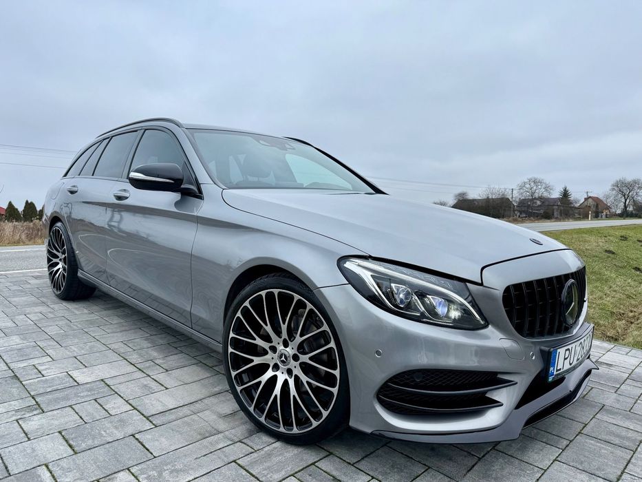 Mercedes-Benz Klasa C W205 AMG Automat Niski PRZEBIEG FullLed skóra stanBDB Distronic Plus
