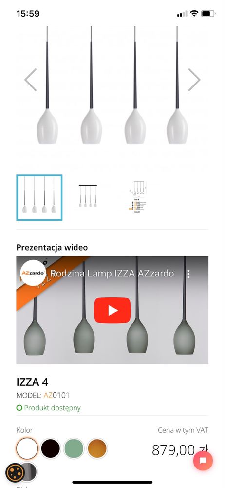 Lampa Izza 4 jak nowa