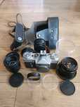 Helios 44-2 2/58 , MC Jupiter-9 2/85, body Zenith E, konwerter 2x ...