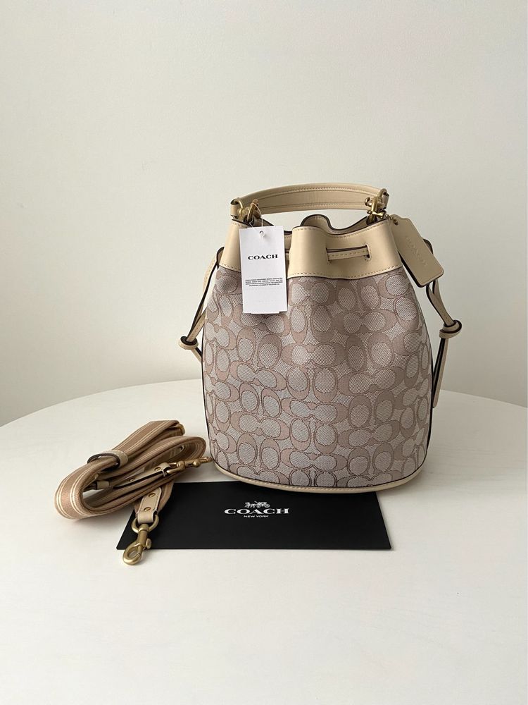 COACH Field Bucket Bag Жіноча шкіряна сумочка коуч женская сумка коач