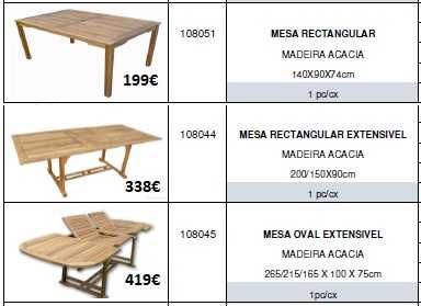 Mesa de jardim 1.10 octogonal  em madeira