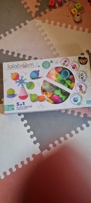 Lalaboom kulo klocki sensoryczne duży zestaw dla malucha