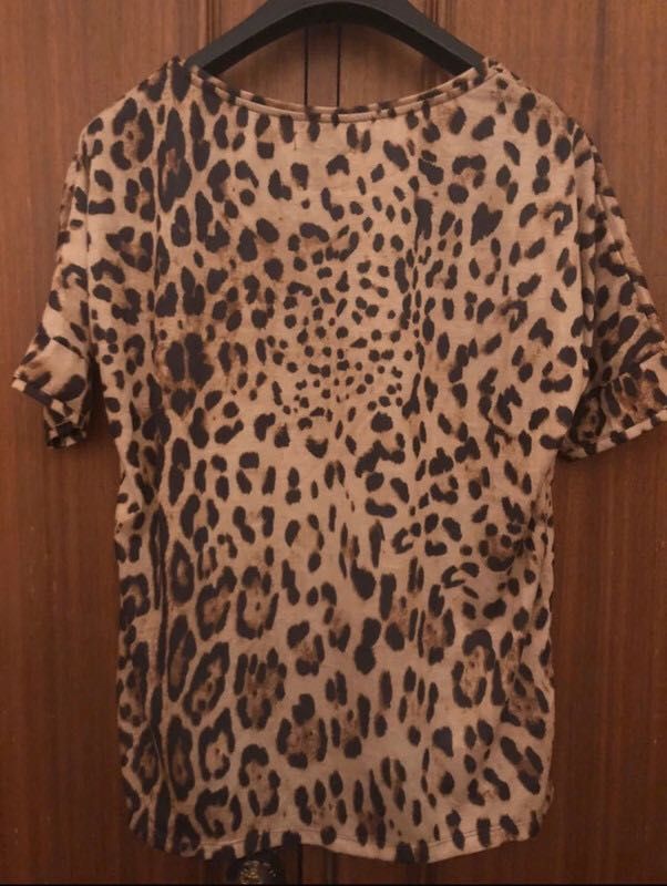 Blusa Nova da Pull & Bear com padrão leopardo (nova!)