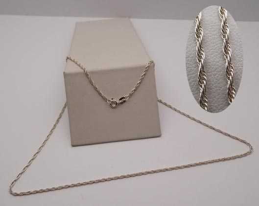 Srebrny łańcuszek Singapur 48 cm. 1,7 mm.