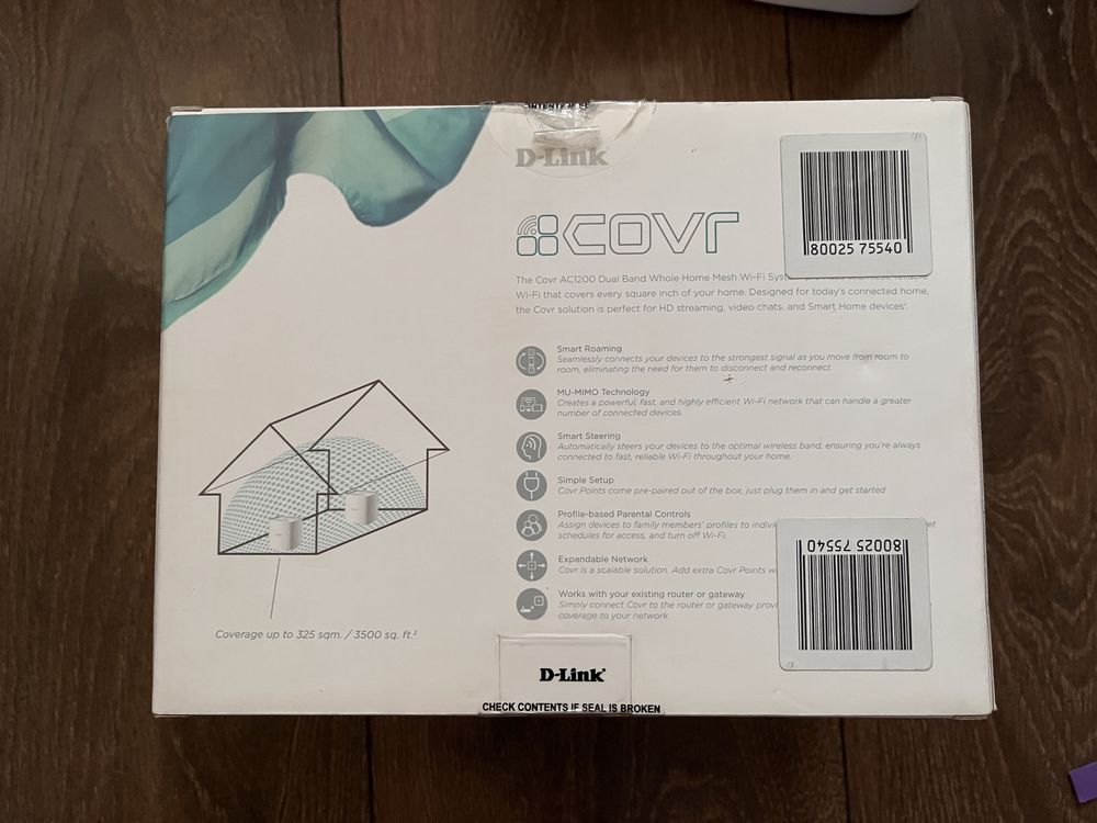 2 routery D-Link COVR-1100 Mesh Wifi AC1200 (zestaw COVR-1102)