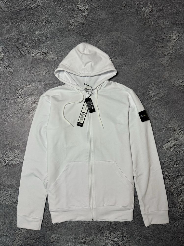 Біле Зіп худі Stone Island | Аунтефік ОЛХ ДОСТАВКОЮ!