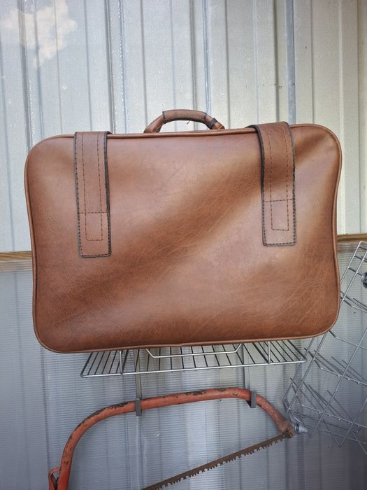 Mala couro viagem vintage
