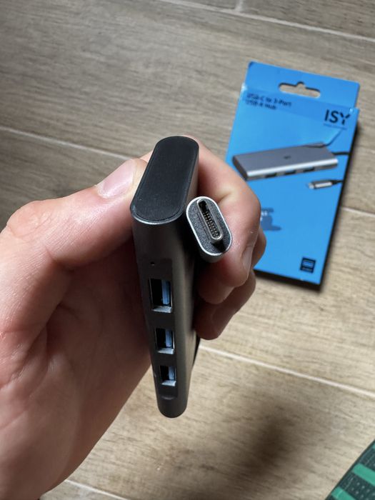 Адаптер USB-C to 3 port USB A, адаптер 3 порта