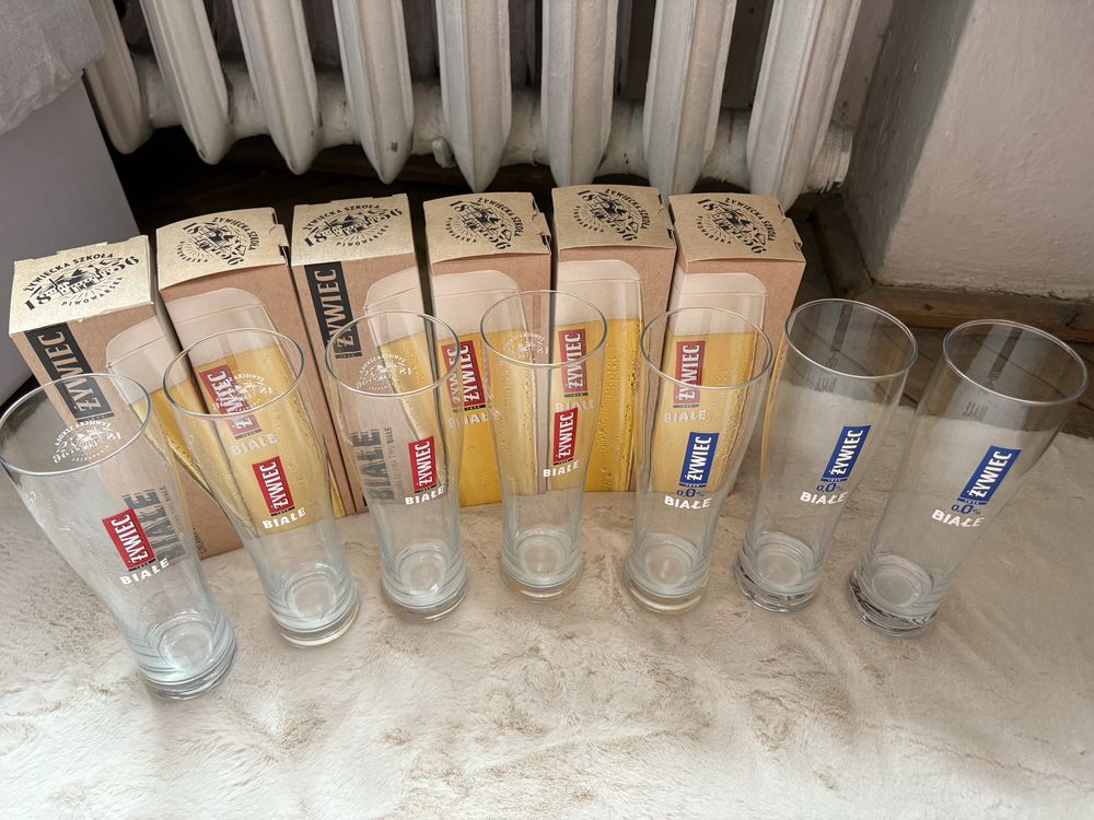 Komplet szklanek do piwa Żywiec Białe 0,3 l - 13 sztuk