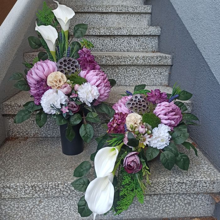 Komplet nagrobny ( kompozycja+bukiet)