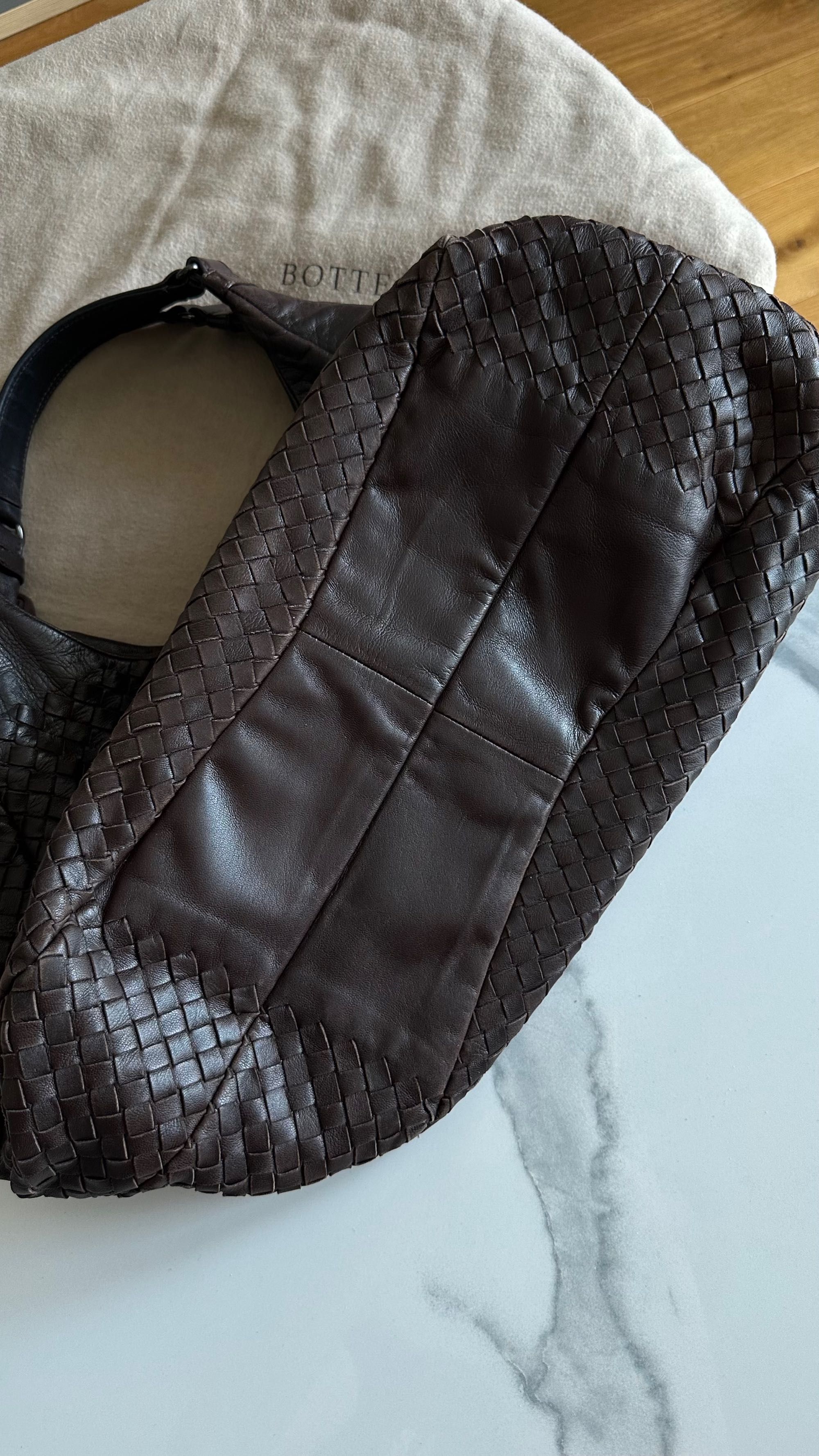Bottega Veneta Torba - Big Woven Veneta Tote Dark Brown Chocolate